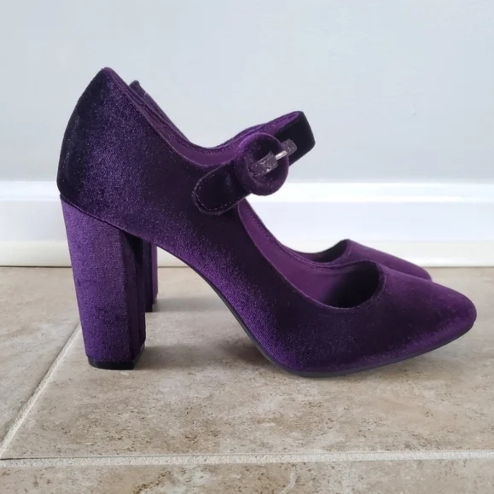 Purple Velvet High Hells